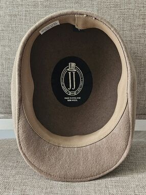 Vintage JJ Center Tan Wool Felt Ivy Cap